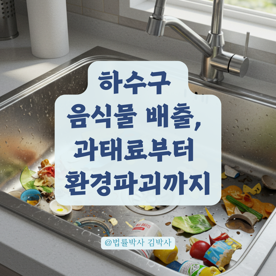 하수구에 음식물 버렸다가 과태료? 생활 속 습관이 불법이 되는 순간.