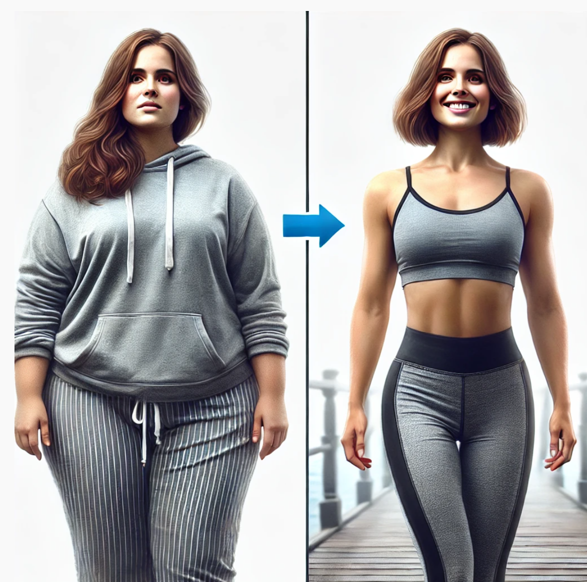 다이어트에 성공 전후 비교사진