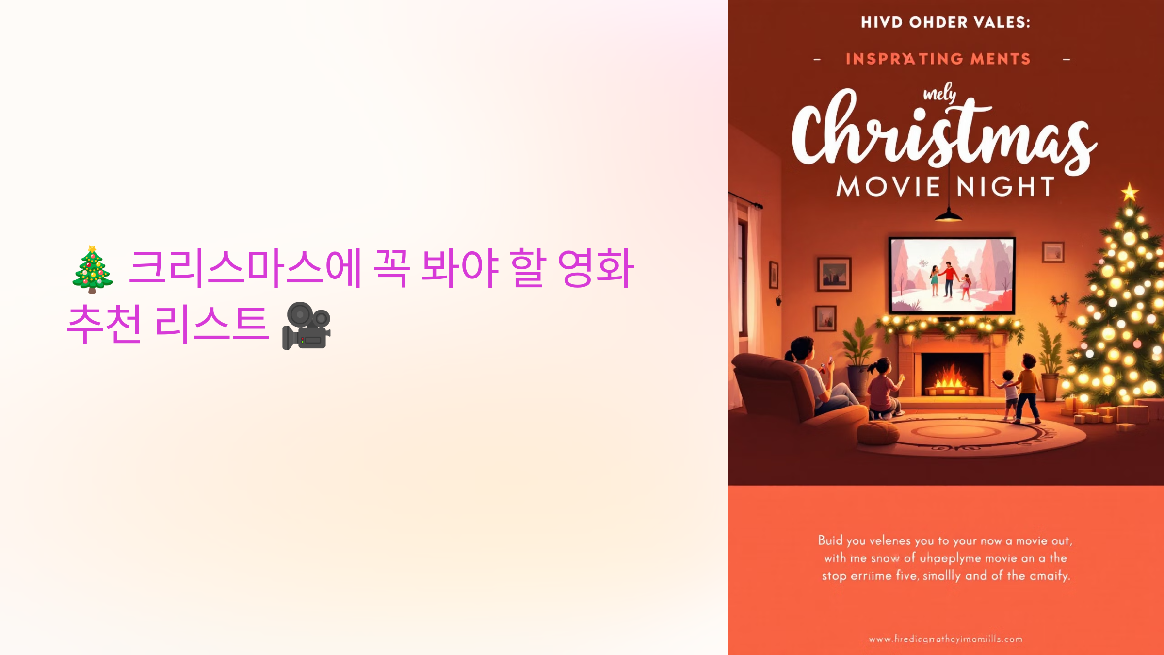 크리스마스에 꼭 봐야 할 영화 추천 리스트