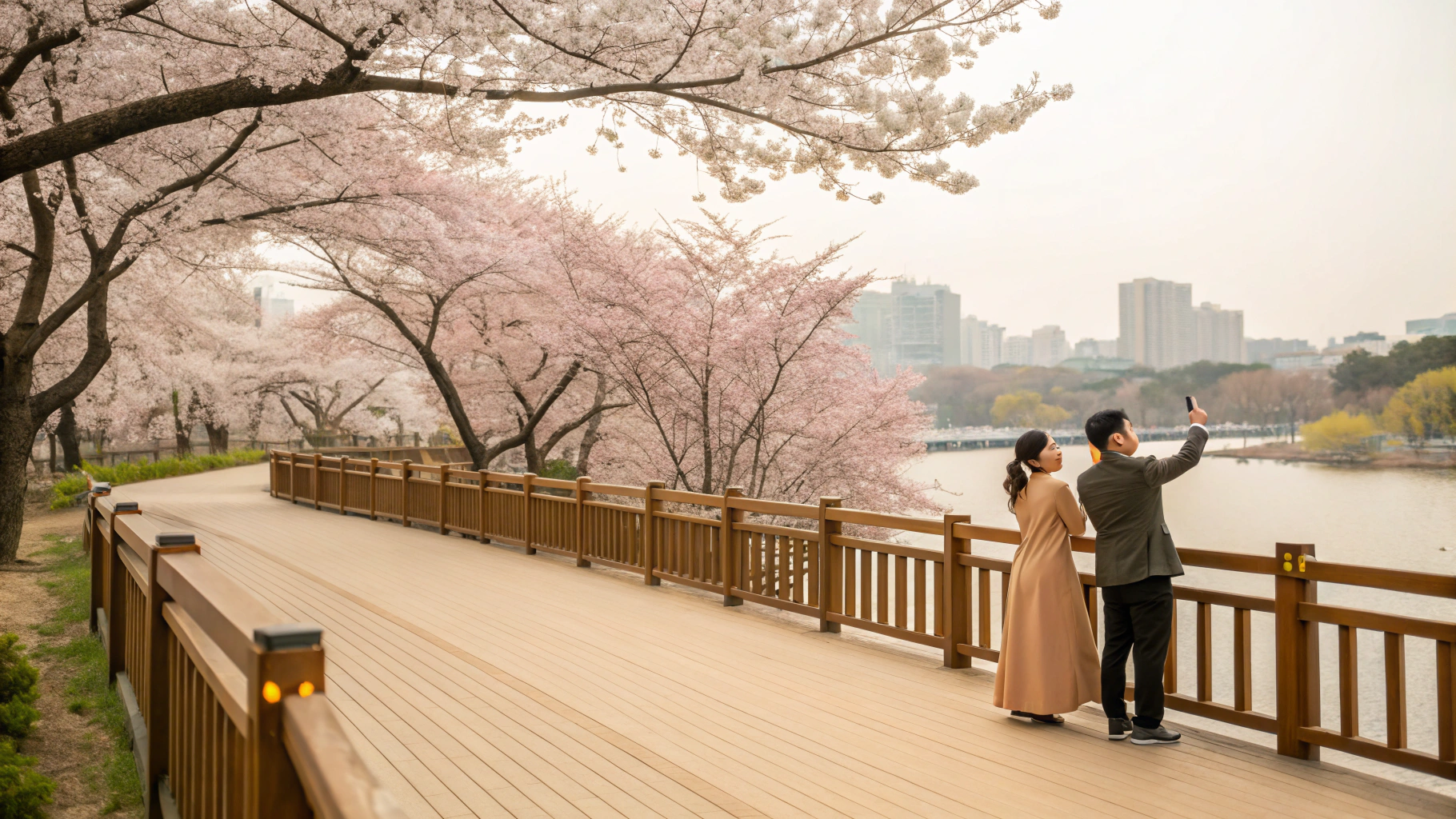 벚꽃 감성 포토존 경의선 숲길