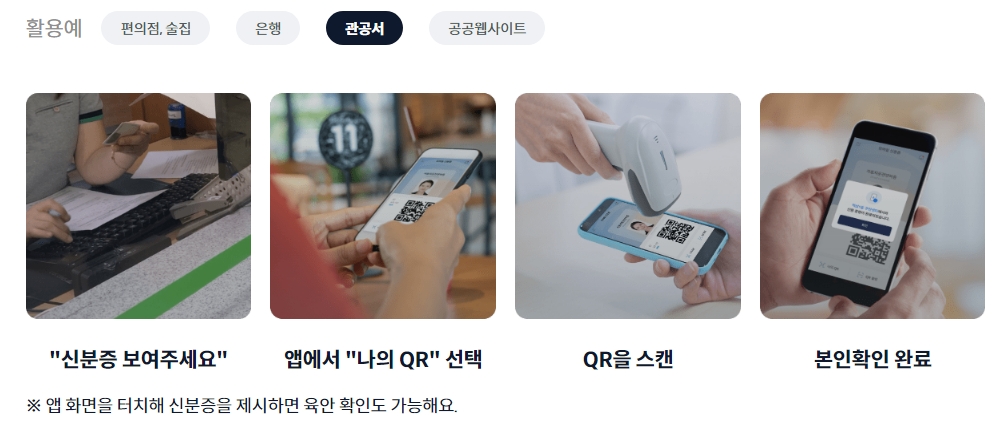 모바일 신분증 활용 예