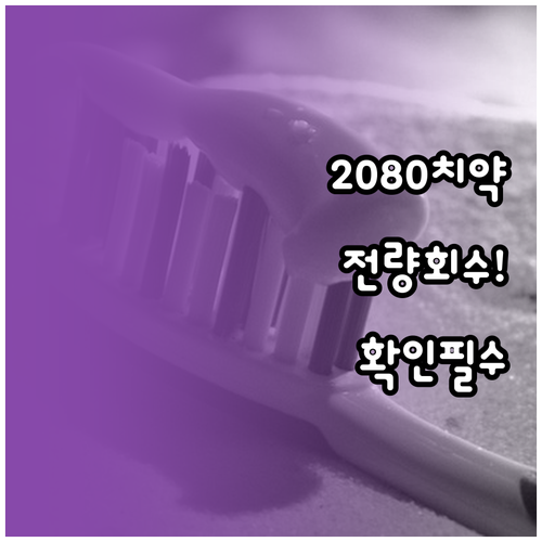 2080 치약 성분 기준 초과 제품 ..