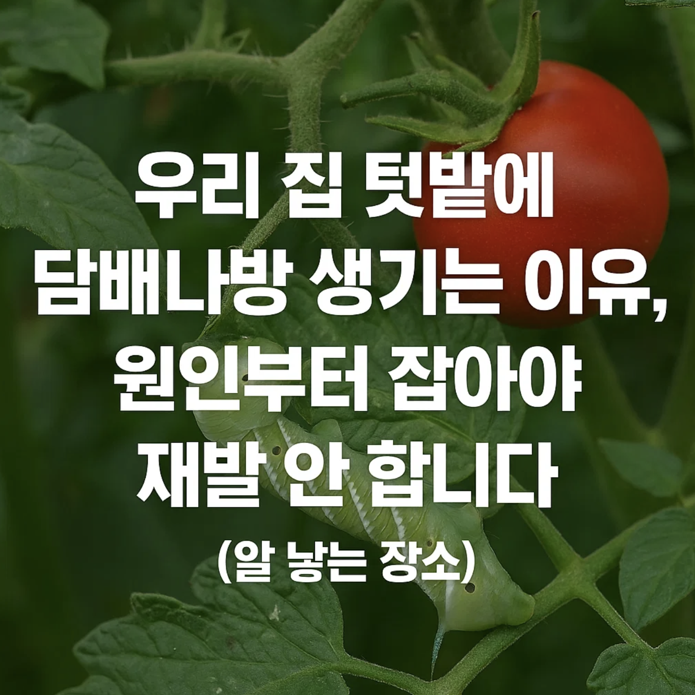 우리 집 텃밭에 담배나방 생기는 이유, 원인부터 잡아야 재발 안 합니다 (알 낳는 장소)