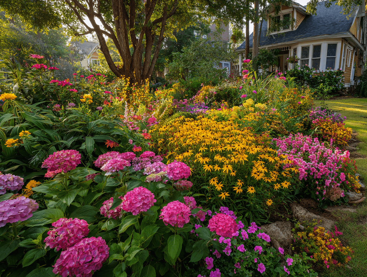 여름화단꽃추천-관목식물-수국-장미