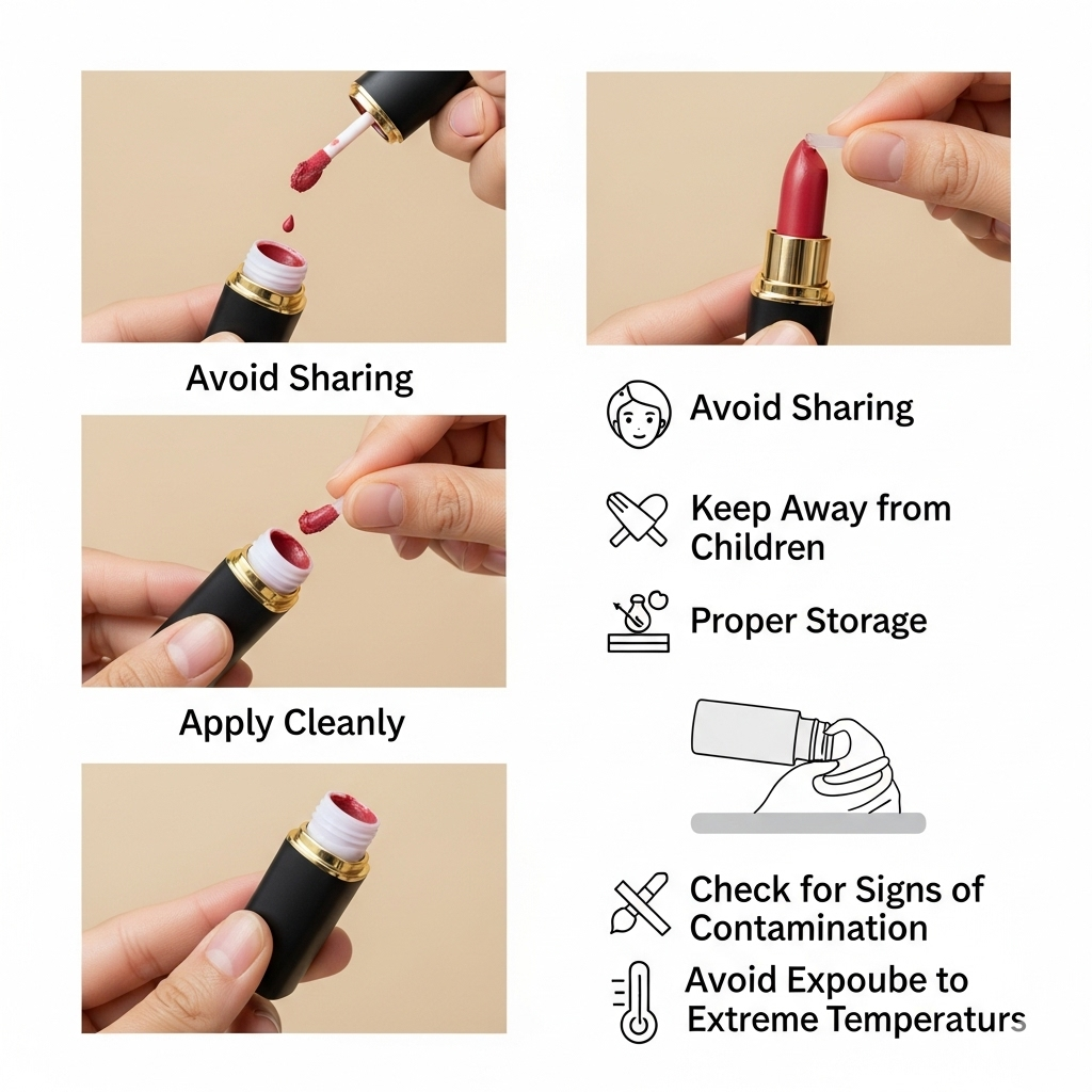 고형 제형 (립스틱, 스틱 선크림, 밤 타입 등)사용 시 주의 사항