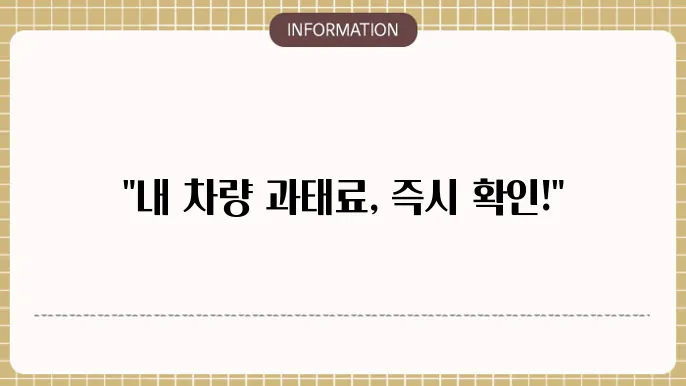 차량번호 과태료 범칙금 조회하는 방법 1분완료