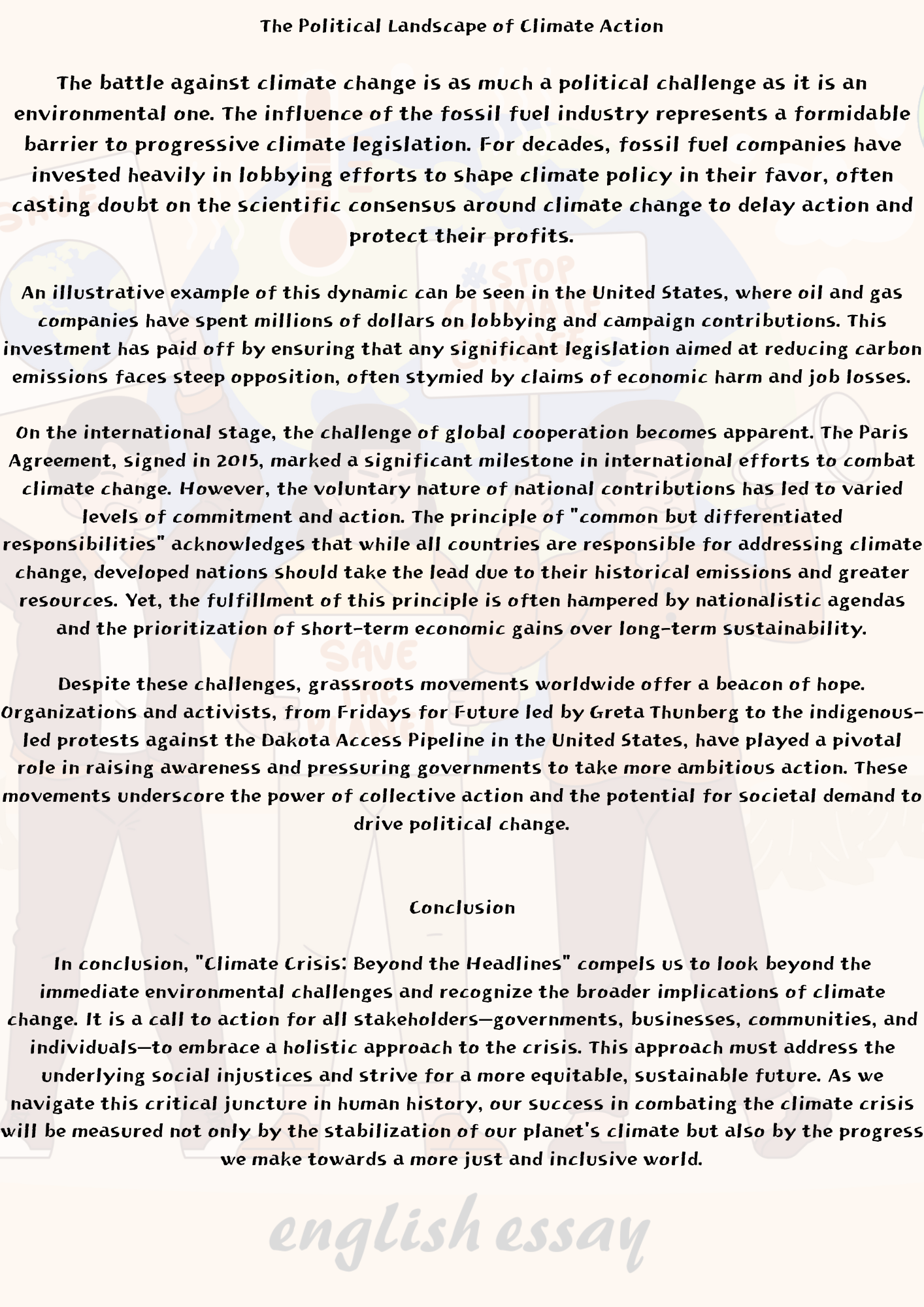 Climate Crisis: Beyond the Headlines (기후 위기: 헤드라인 너머)