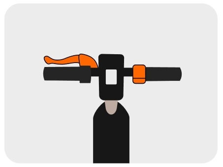 스윙전동스쿠터 브레이크 가속밸브 주황색