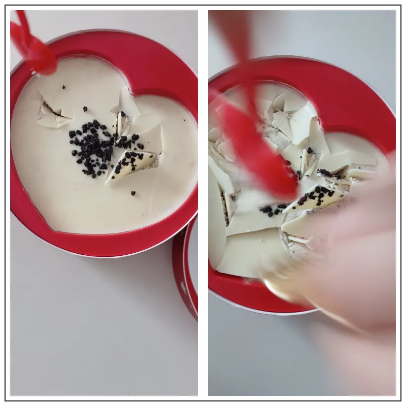 하트티라미슈-먹는-모습