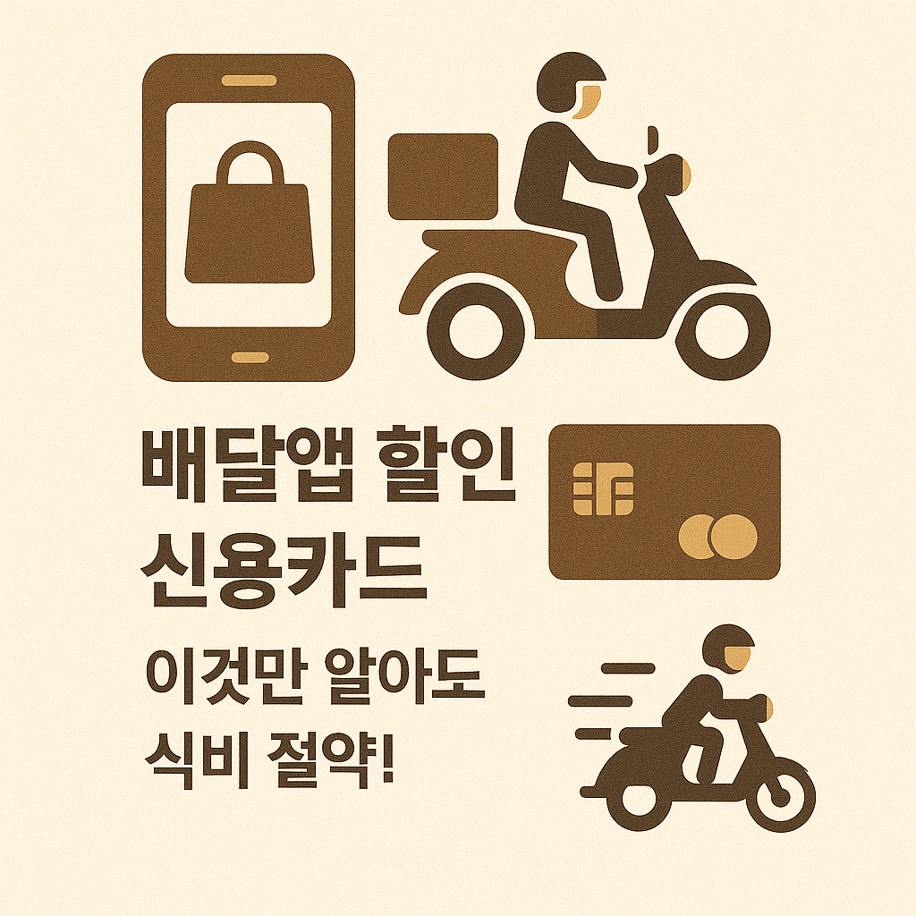 배달앱 할인 신용카드, 이것만 알아도 식비 절약! 🛵