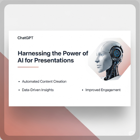 ChatGPT가 자동 생성한 프레젠테이션 슬라이드 예시 화면 이미지