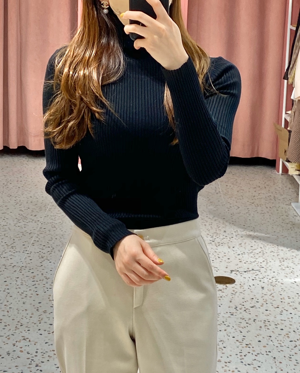 나인 베이직 목폴라 니트 T-4201