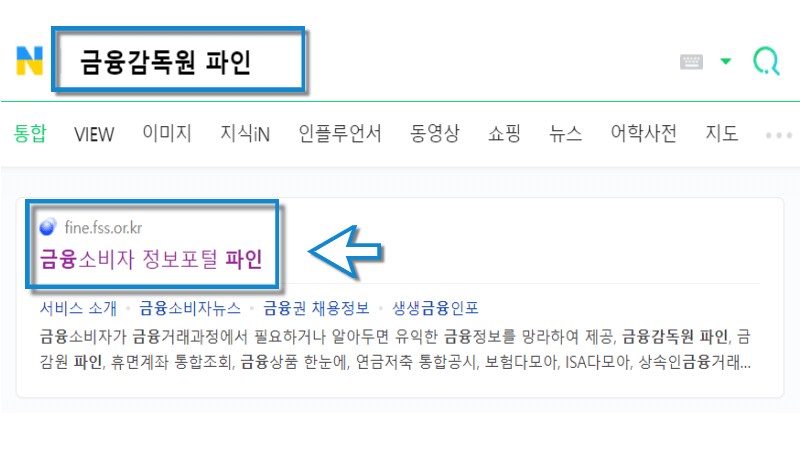 금융감독원-검색하기