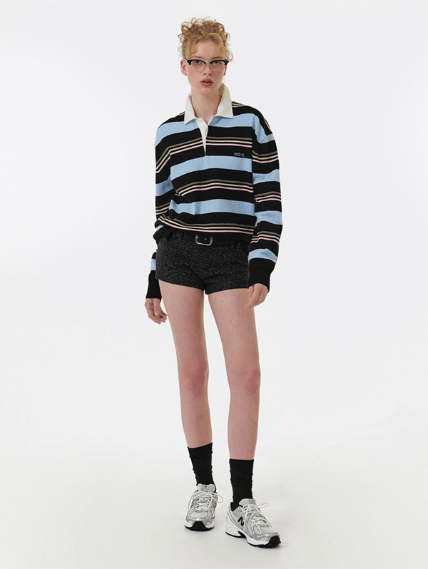 손연재 스트라이프 니트