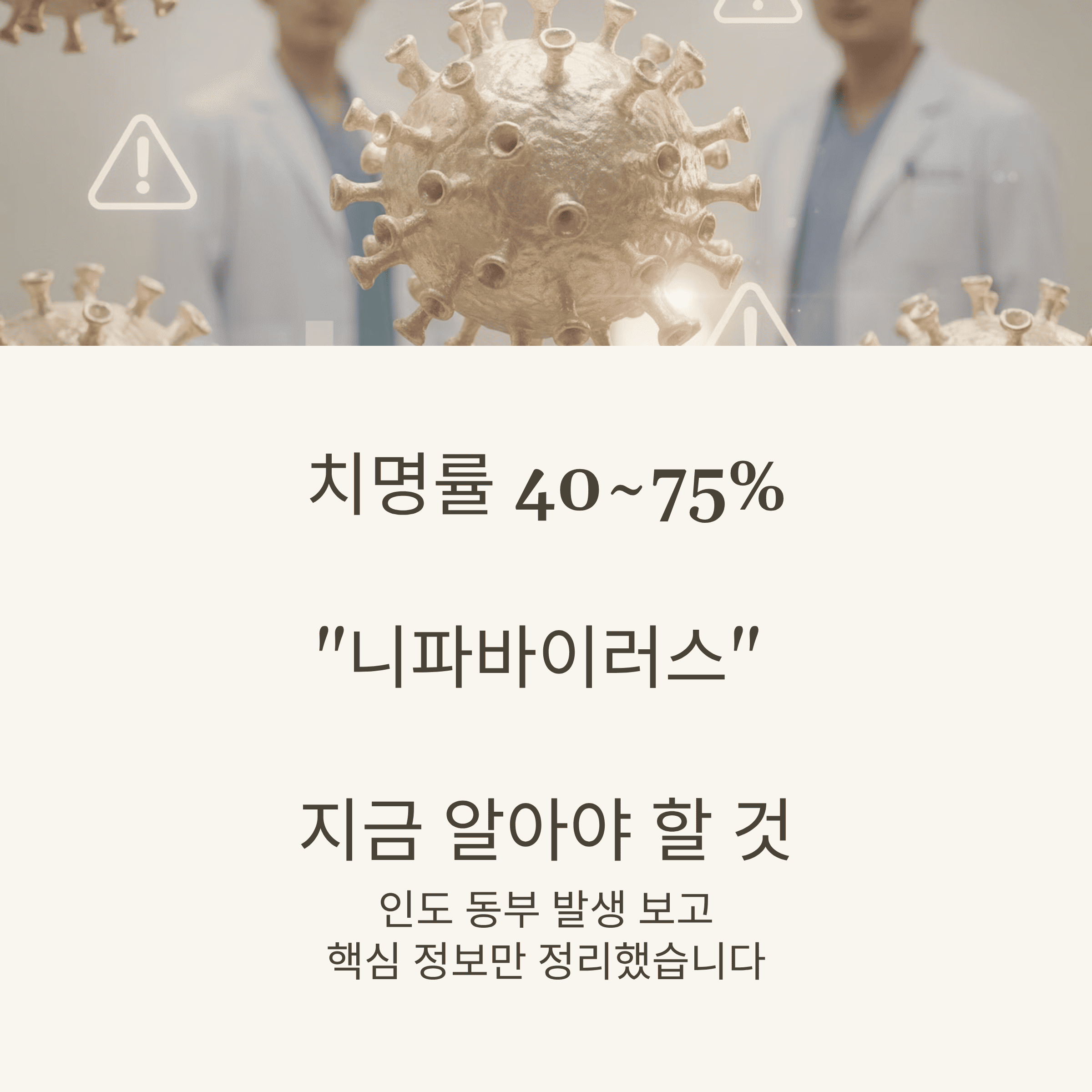 인도 니파바이러스 확진 소식