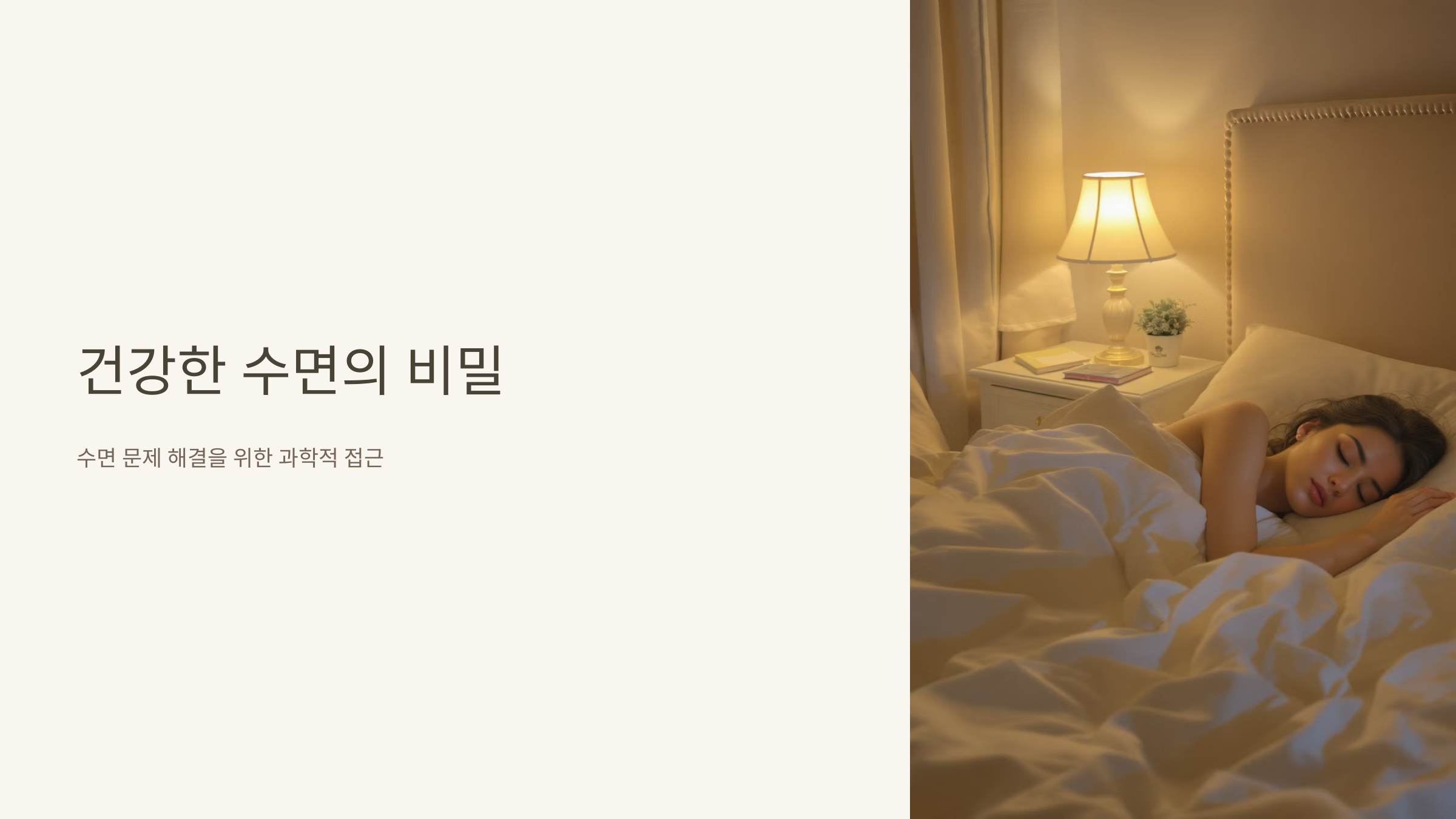 5분 안에 잠드는 사람들의 비밀