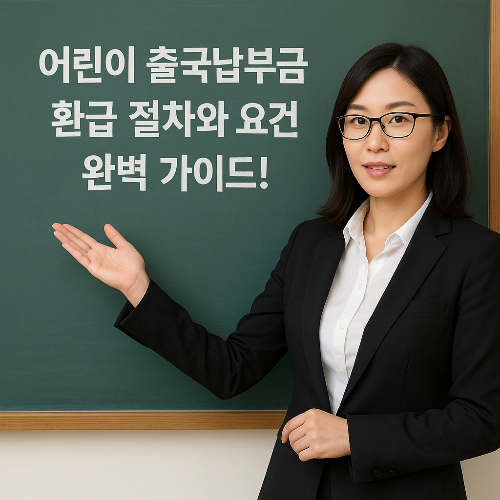 어린이 출국납부금 환급 절차와 요건 완벽 가이드