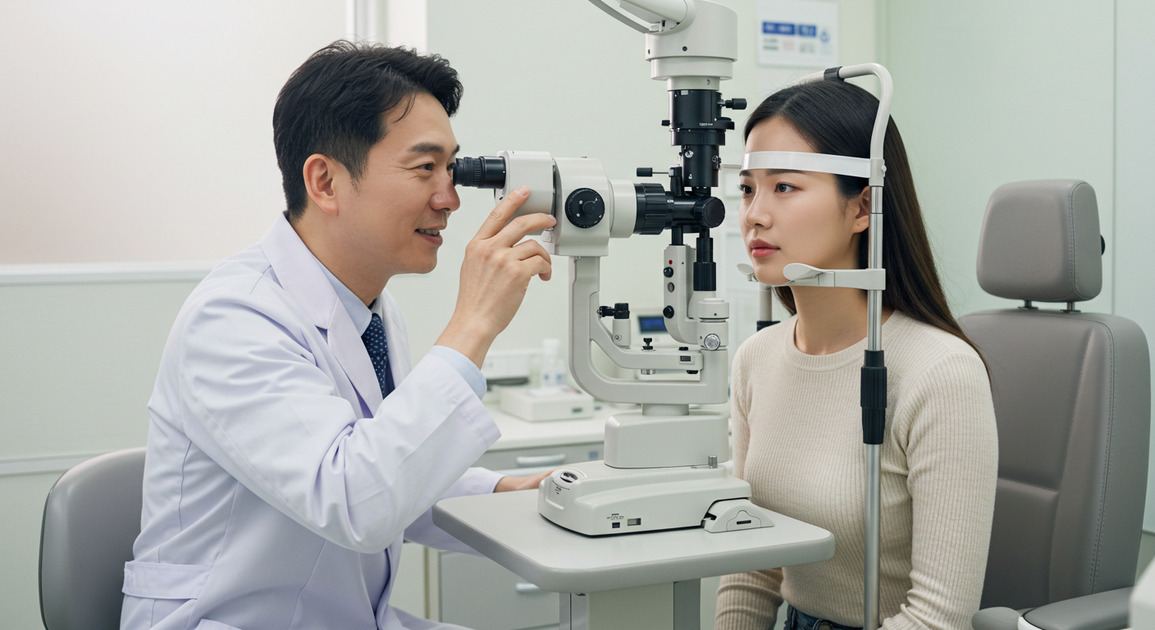OOKP 수술 받으려고 검진 받는 여성의 이미지