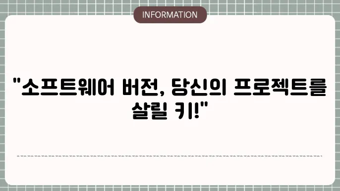 소프트웨어 버전 관리 개요