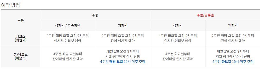 레이크사이드CC 예약 방법