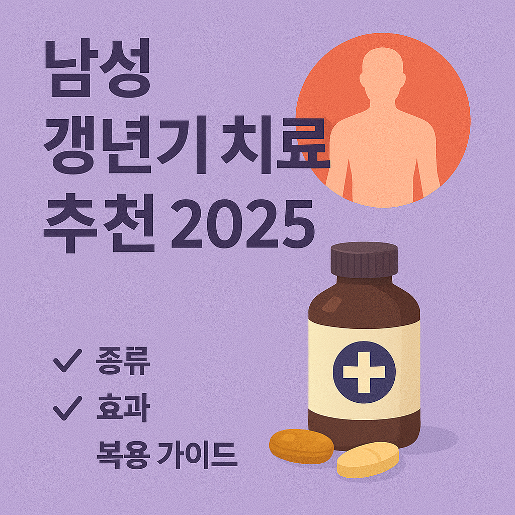 남성 갱년기 치료제 추천 2025: 종류·효과·복용 가이드 이미지