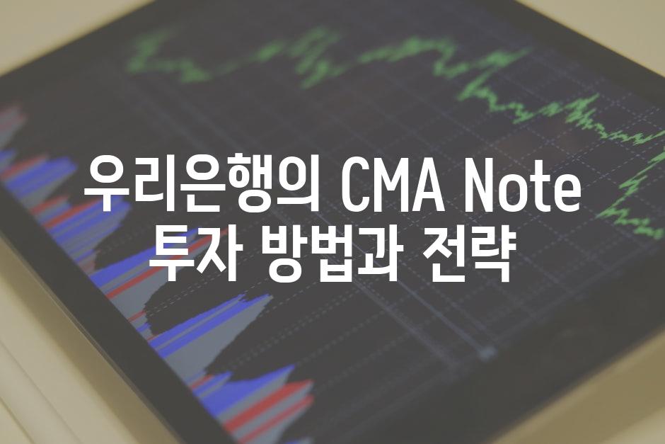 우리은행의 CMA Note 투자 방법과 전략