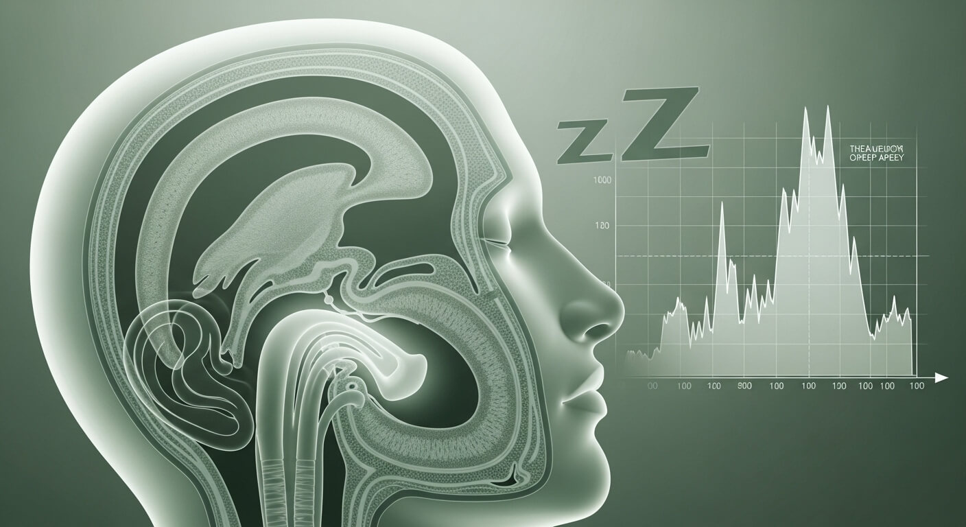 수면무호흡증을 이미지화한것