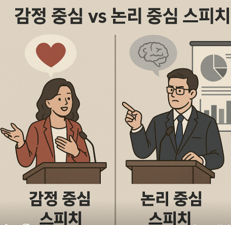 감정 중심 vs 논리 중심 포스터 관련