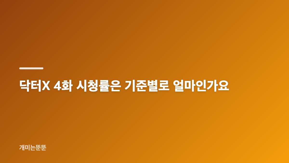 닥터X: 하얀 마피아의 시대 시청률과 의료 고증 논란 핵심