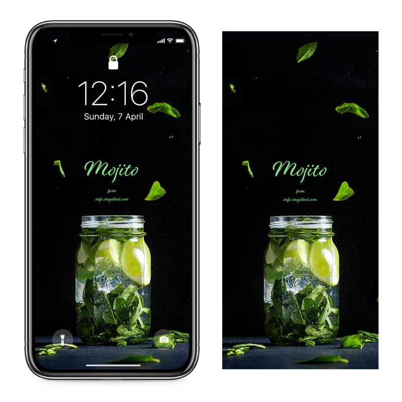 02 모히토 유리병 C - Mojito 아이폰여름배경화면