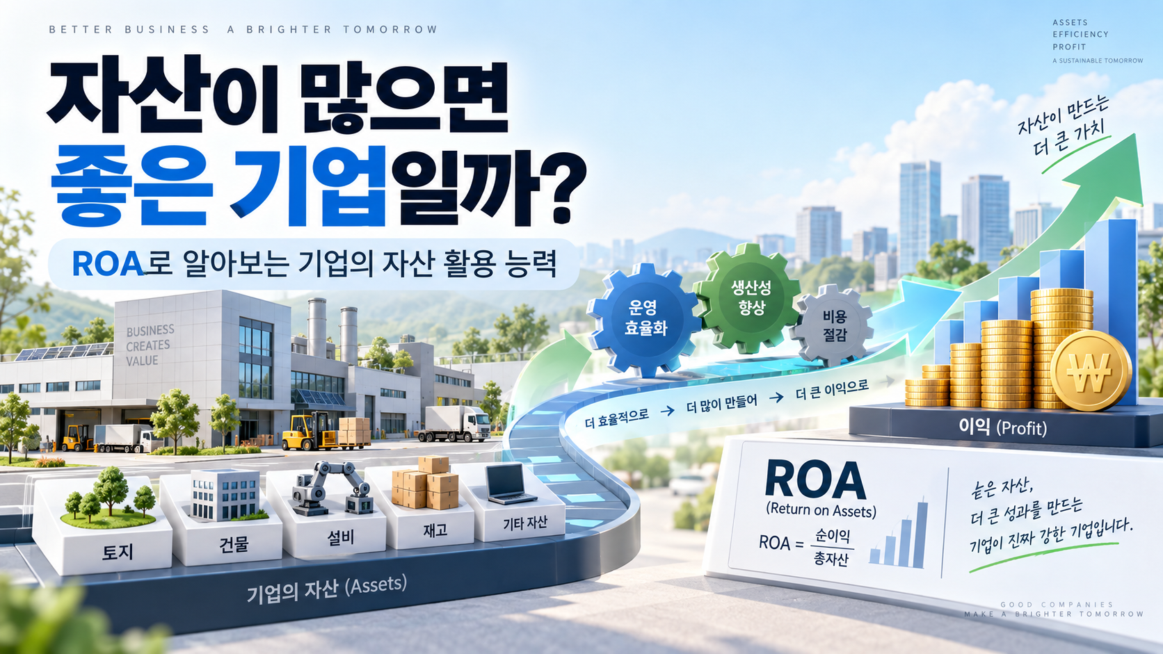 자산이 많으면 좋은 기업일까? ROA로 알아보는 기업의 자산 활용 능력
