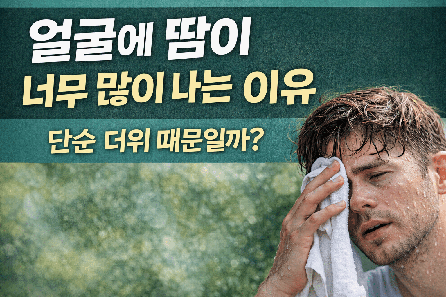 얼굴에 땀이 너무 많이 나는 이유, 단순 더위 때문일까?
