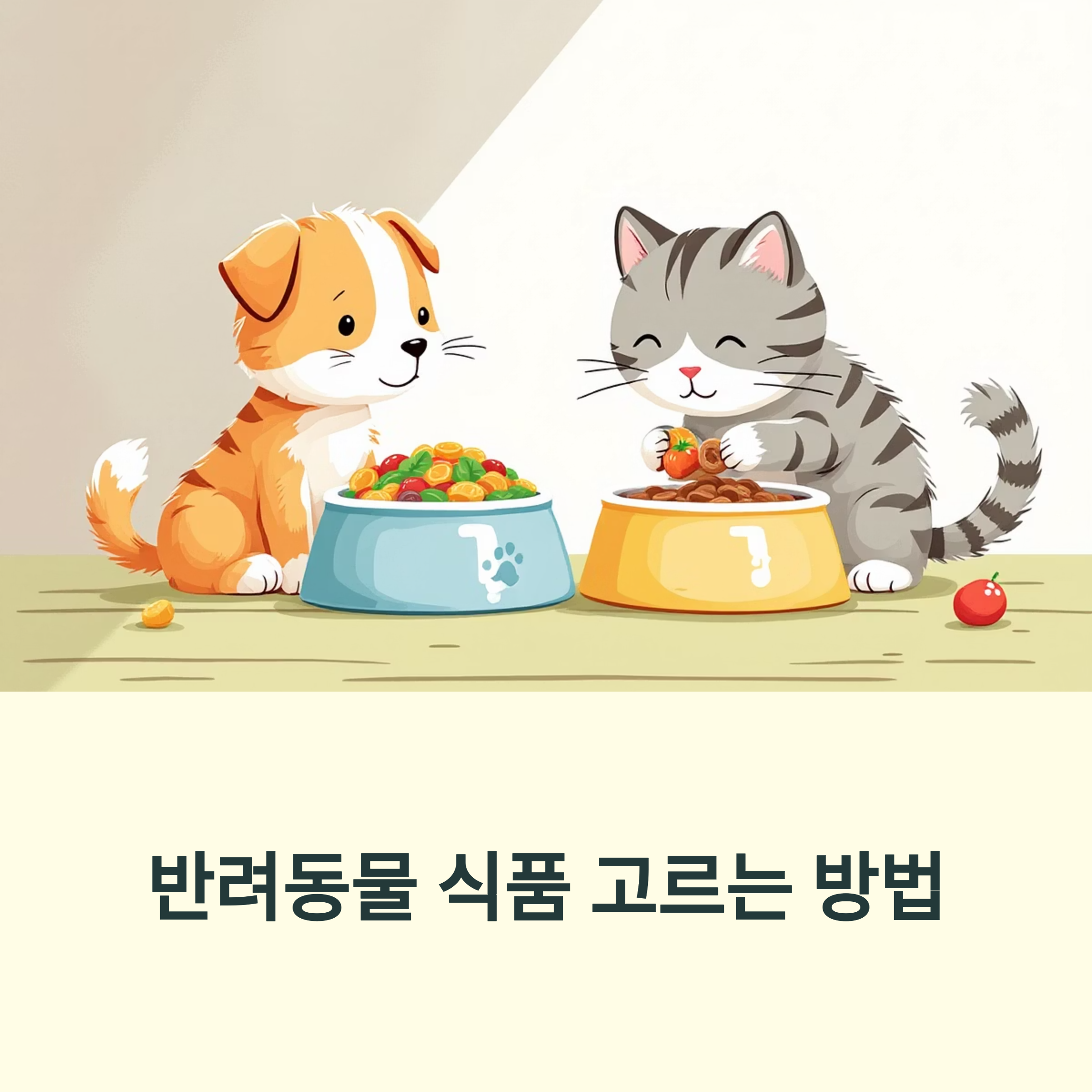 반려동물 식품 고르는 방법