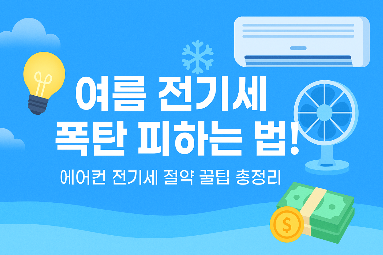여름철 전기세 절약법 총정리|에어컨 사용 꿀팁과 정부 지원 제도까지!