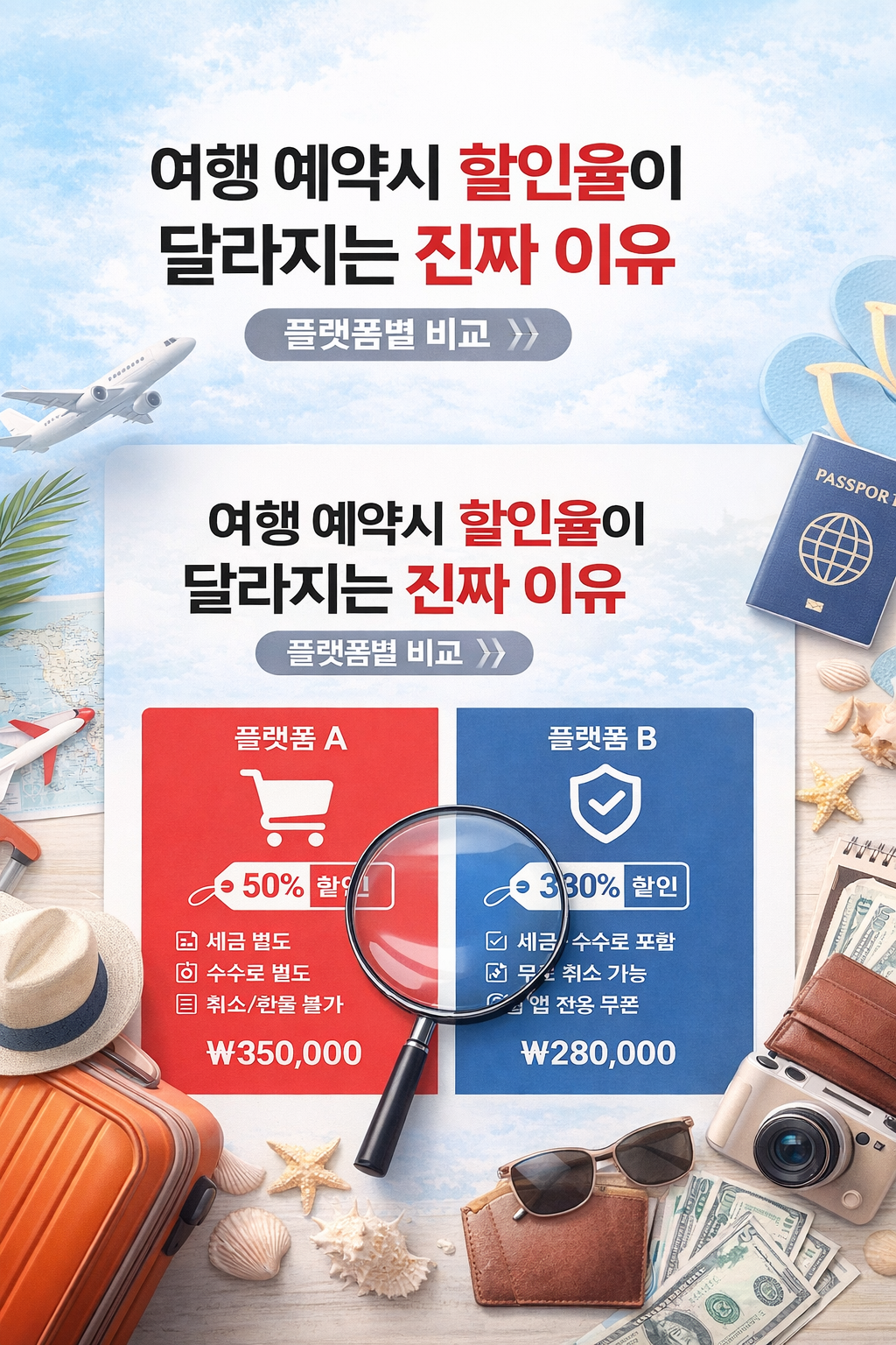 여행 예약시 할인율이 달라지는 진짜 이유 (플랫폼별 비교)