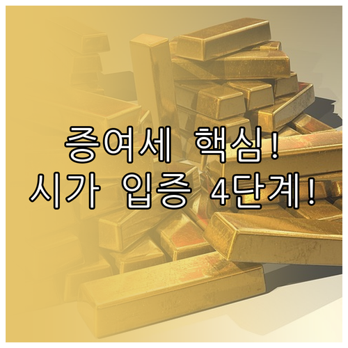 증여세 절세 필수 전략: 공시가 배제..