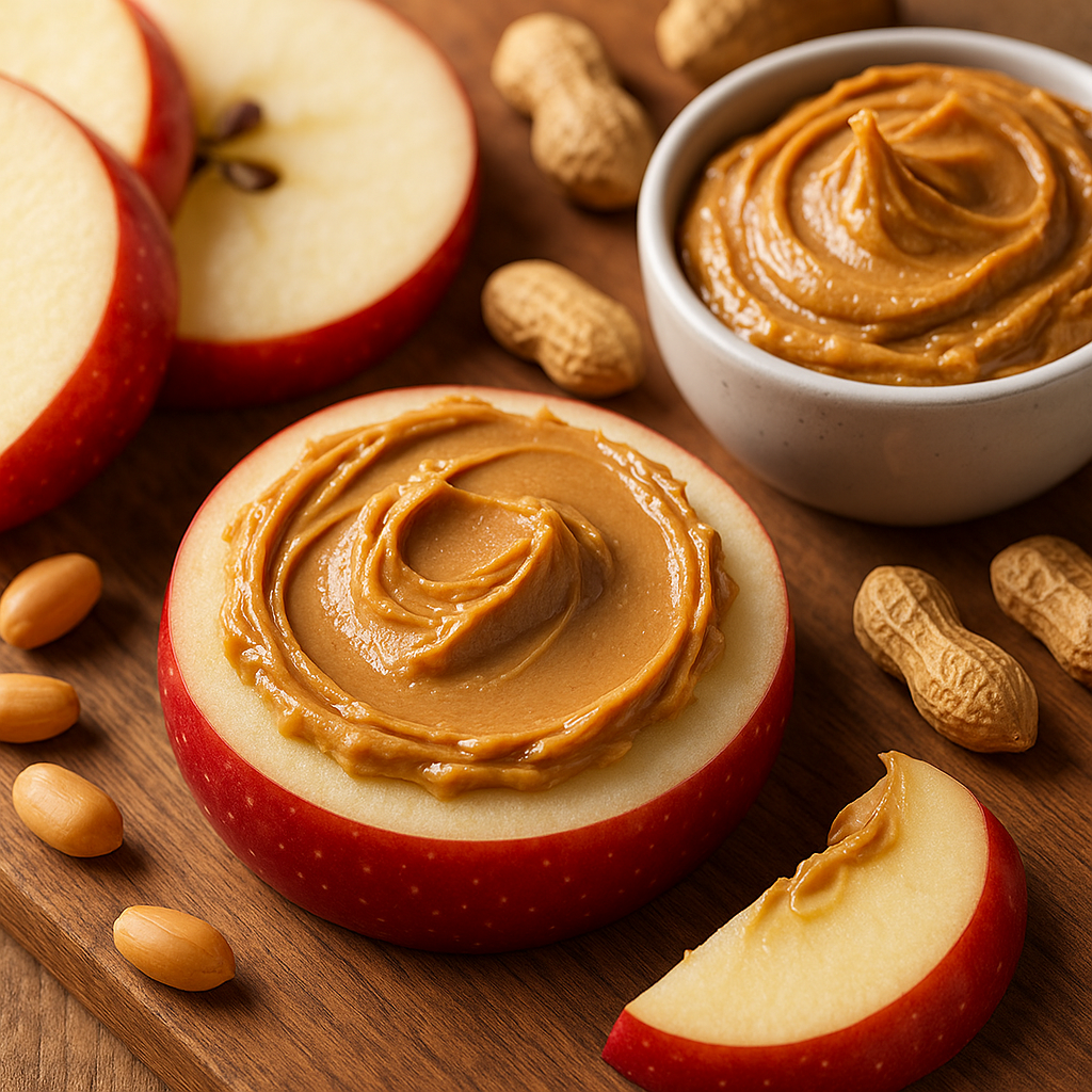 사과와 땅콩버터로 만든 요리