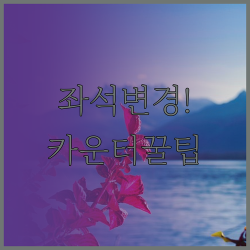 중국남방항공 공항 카운터 좌석 변경..
