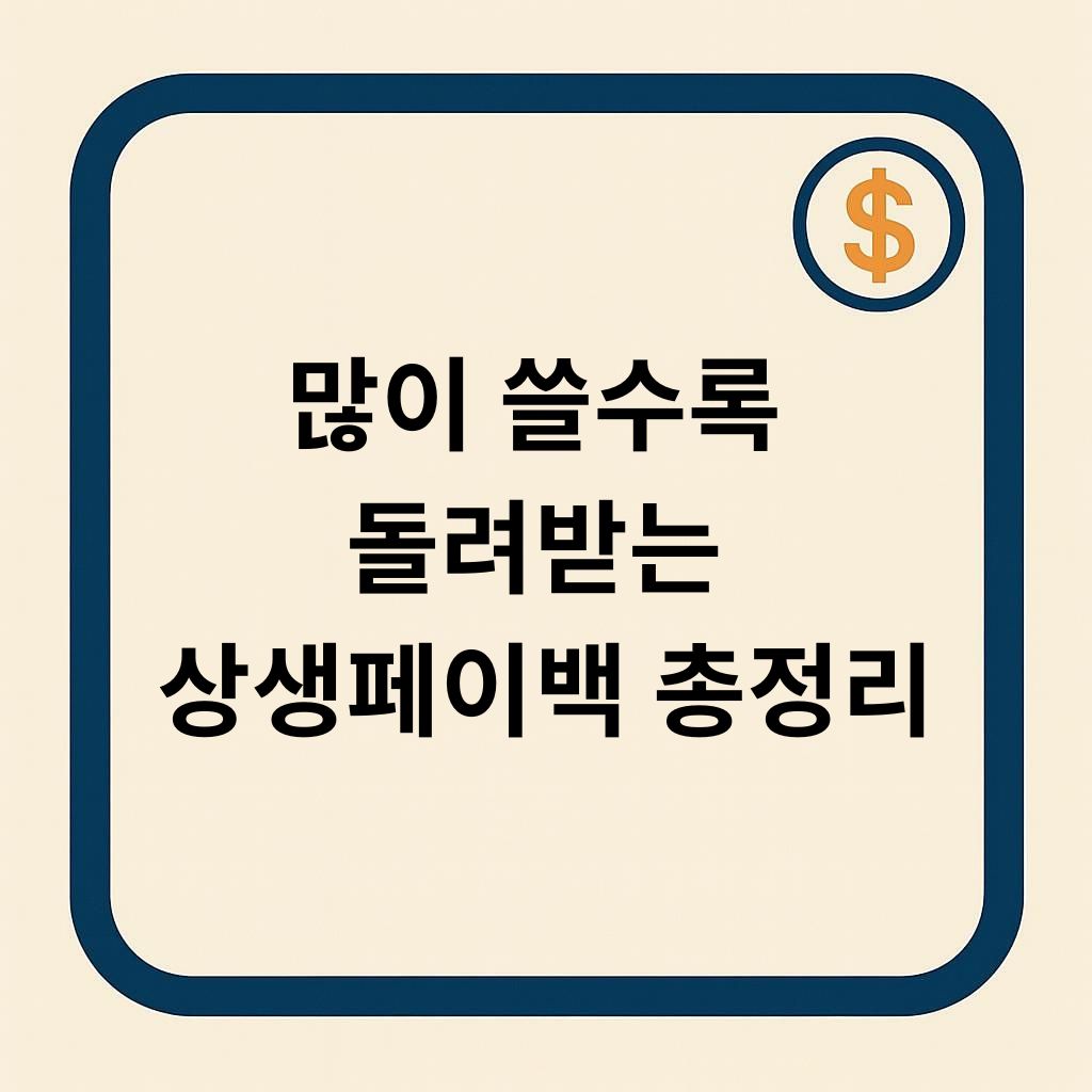 쓸수록 돌려받는 상생페이백, 9월 15일부터 신청 시작!