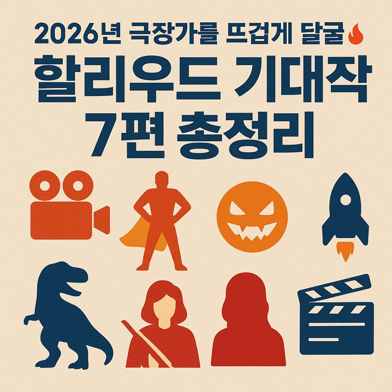 2026년 극장가를 뜨겁게 달굴🔥 할리우드 기대작 7편 총정리