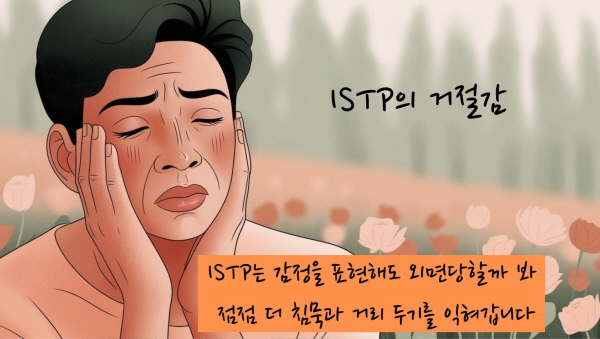 ISTP는 감정을 표현해도 외면당할까 봐 점점 더 침묵과 거리 두기를 익혀갑니다에 관한 그림
