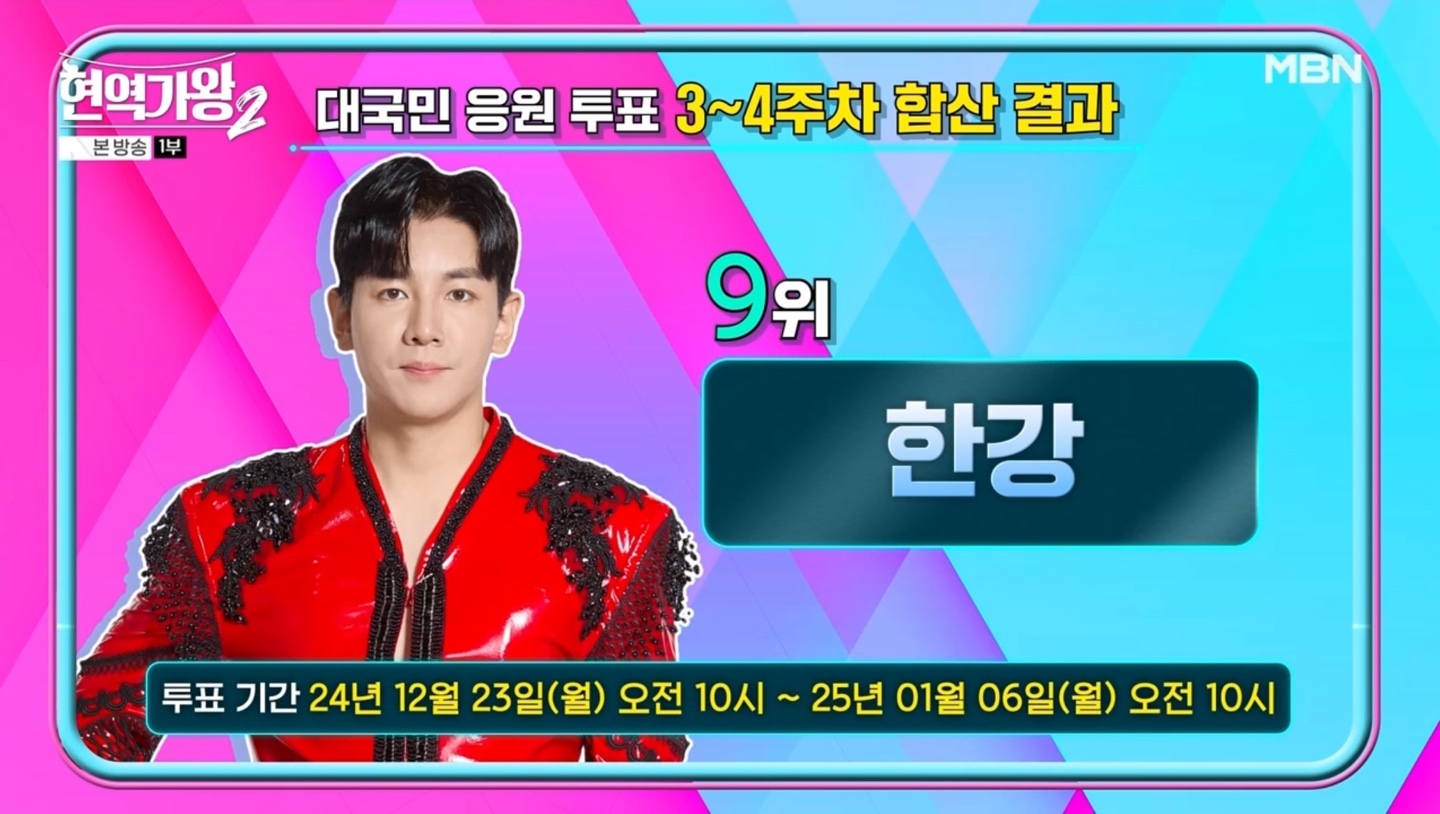 현역가왕2 3~4주차 투표 결과