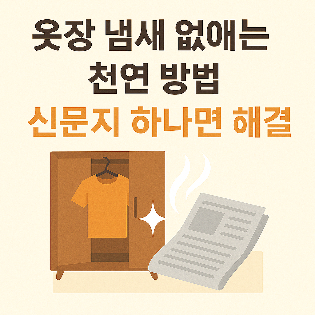 옷장 냄새 없애는 천연 방법, 신문지 하나면 해결!