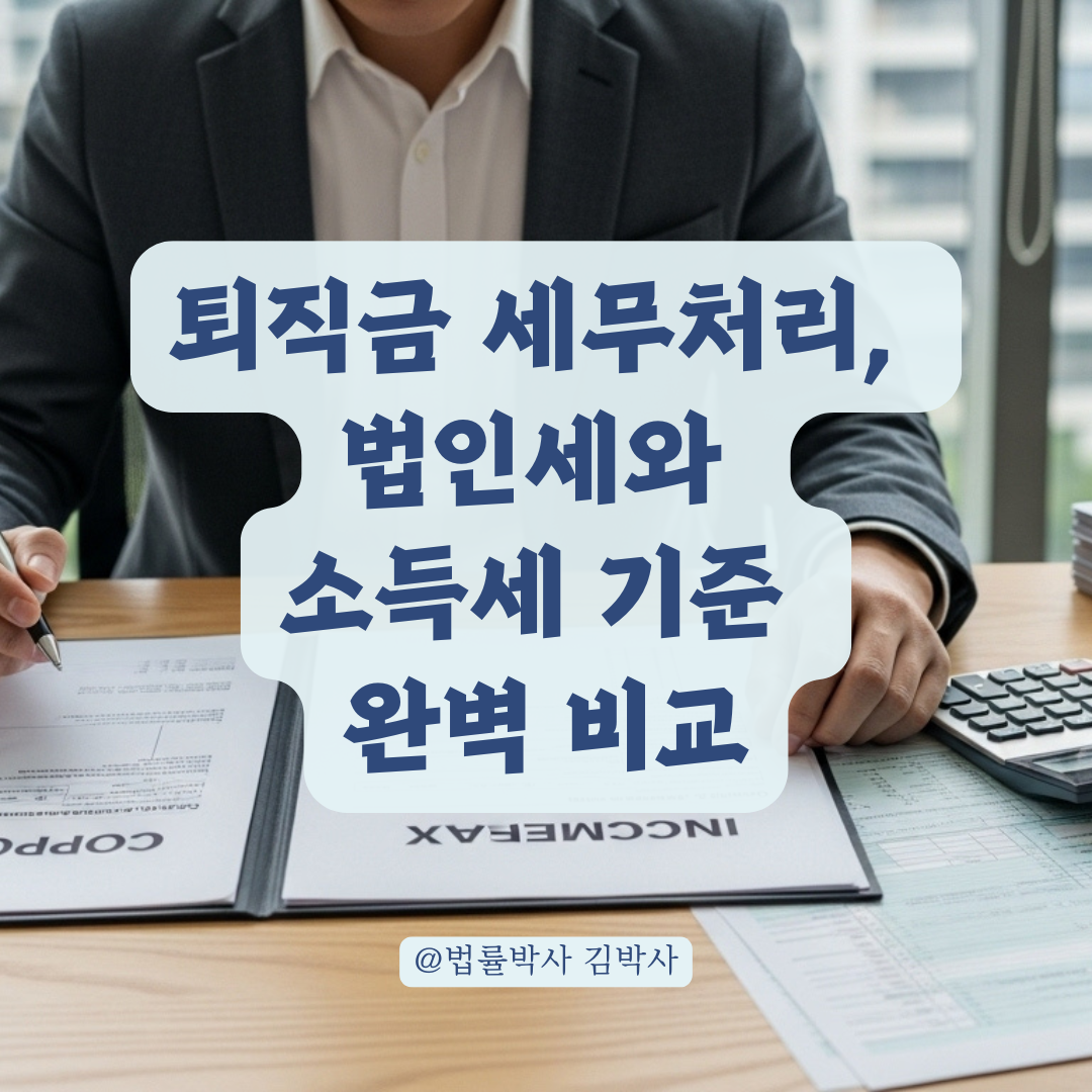 퇴직금 산정 때 총급여액 기준이 달라지는 이유, 법인세법·소득세법 관점 비교.
