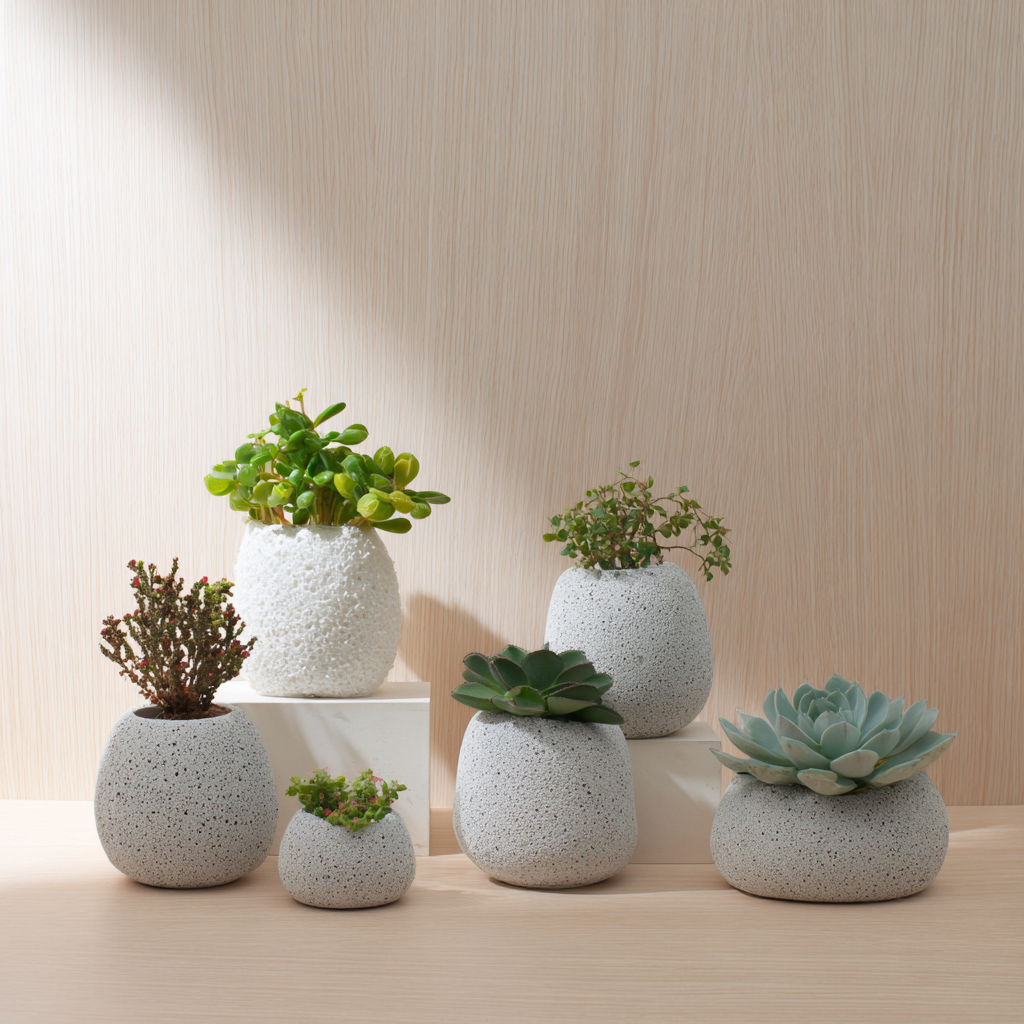 다육식물과 스톤화분