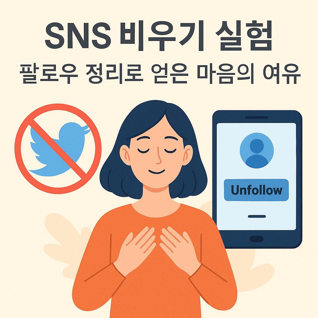 SNS 비우기 실험｜팔로우 정리로 마음의 평화를 되찾은 경험