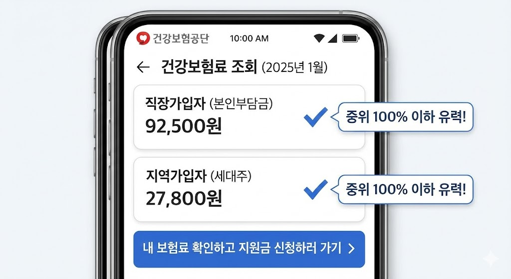 건강보험료로 내 소득분위 계산