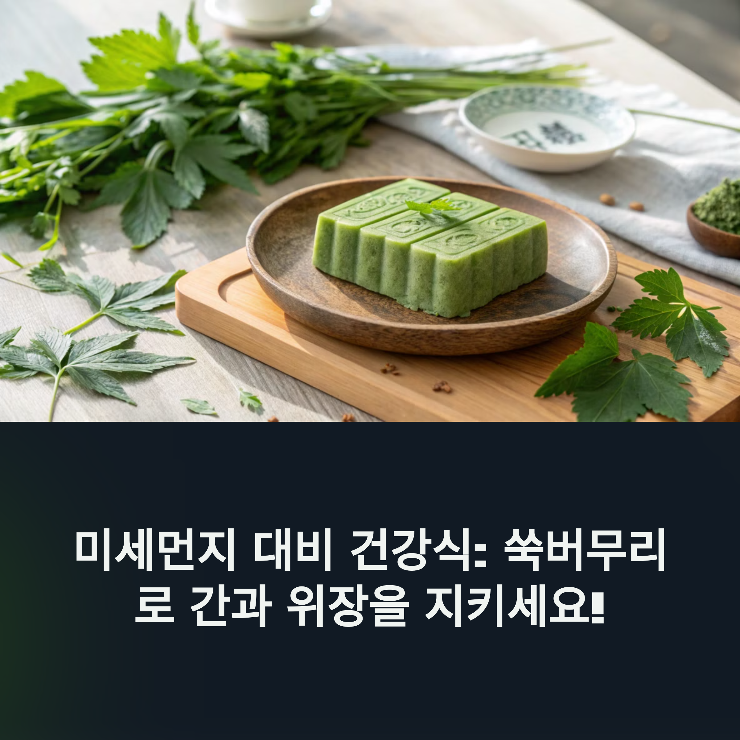 미세먼지 많은 날, 간 해독과 위장 강화를 동시에? 쑥버무리로 건강 챙기기