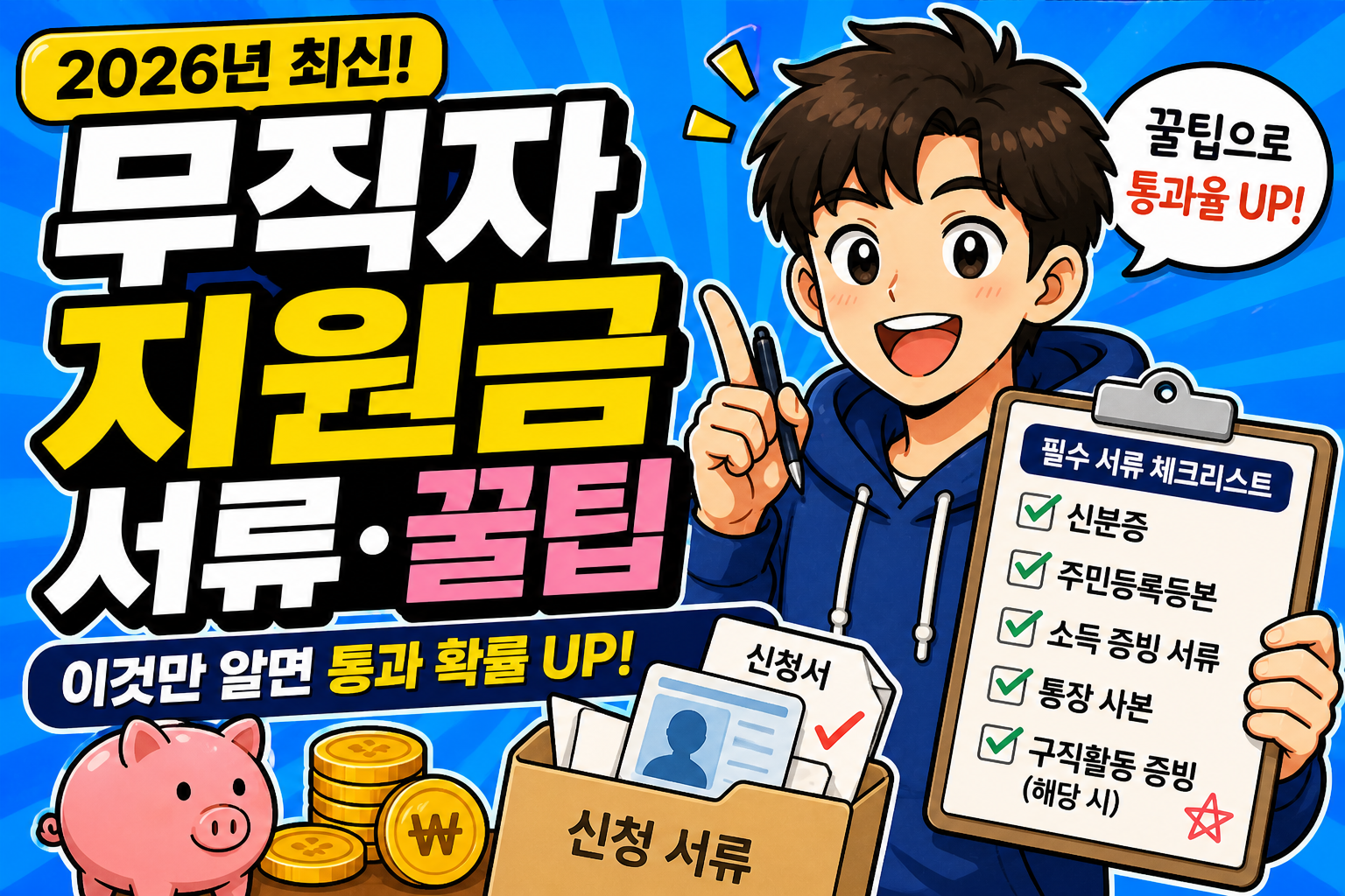 무직자 지원금 신청 서류 및 꿀팁 총정리 (2026년 기준 필수 체크)