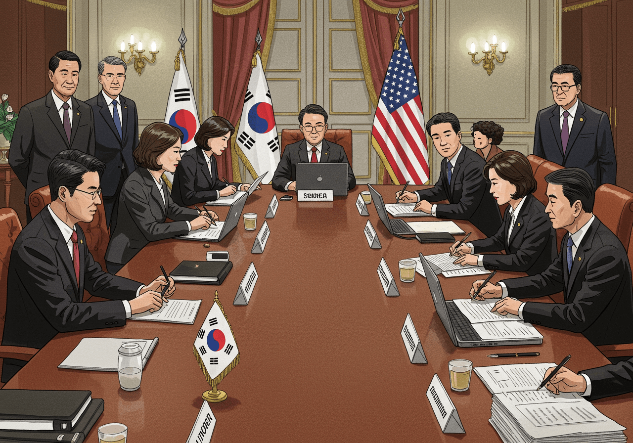 한미관세협정 일러스트